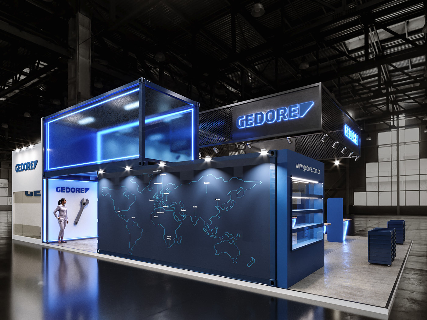 GEDORE創(chuàng)意吊點展臺設計分享